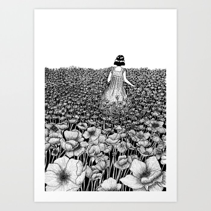 The Field of Poppies Art Print