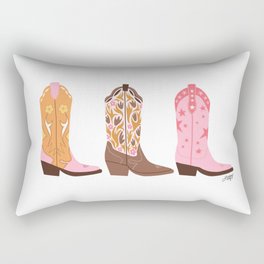 Pink Cowboy Boots  Rectangular Pillow