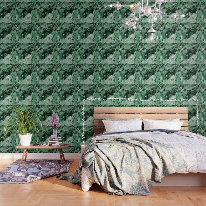 Green Marble Wallpaper By Cafelab Society6