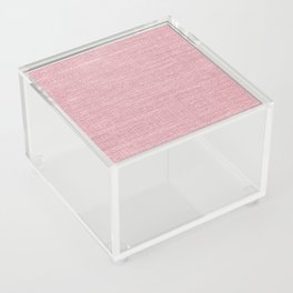 Pink Heritage Hand Woven Cloth Acrylic Box