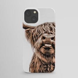 Funny Higland Cattle iPhone Case