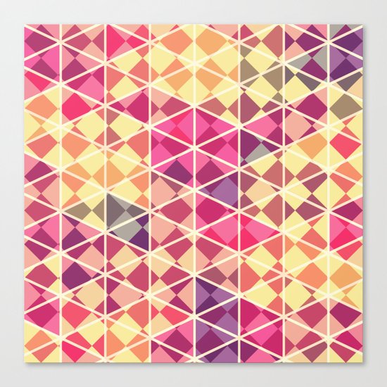 Love triangle pattern art Canvas Print