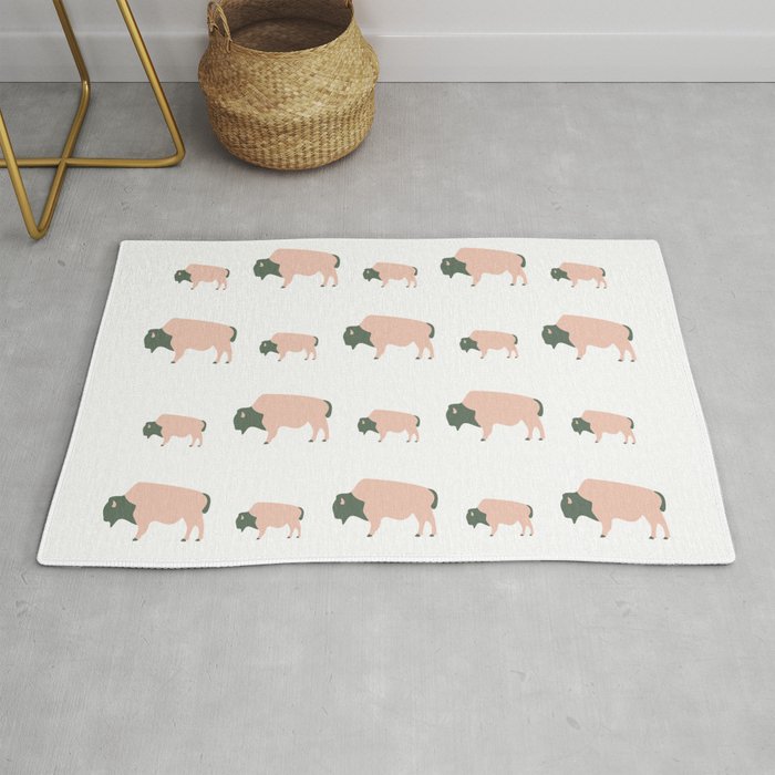 Bison And Baby (Graze) Rug
