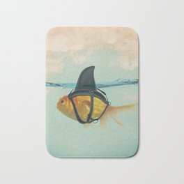 Brilliant Disguise Bath Mat | Goldfish, Graphicdesign, Clouds, Fin, Digital, Sky, Sharkfin, Water, Fish, Shark 