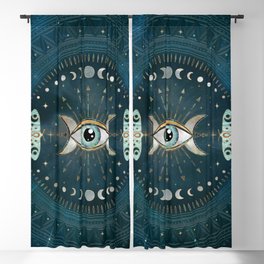 All Seeing Eye and Moons Blackout Curtain