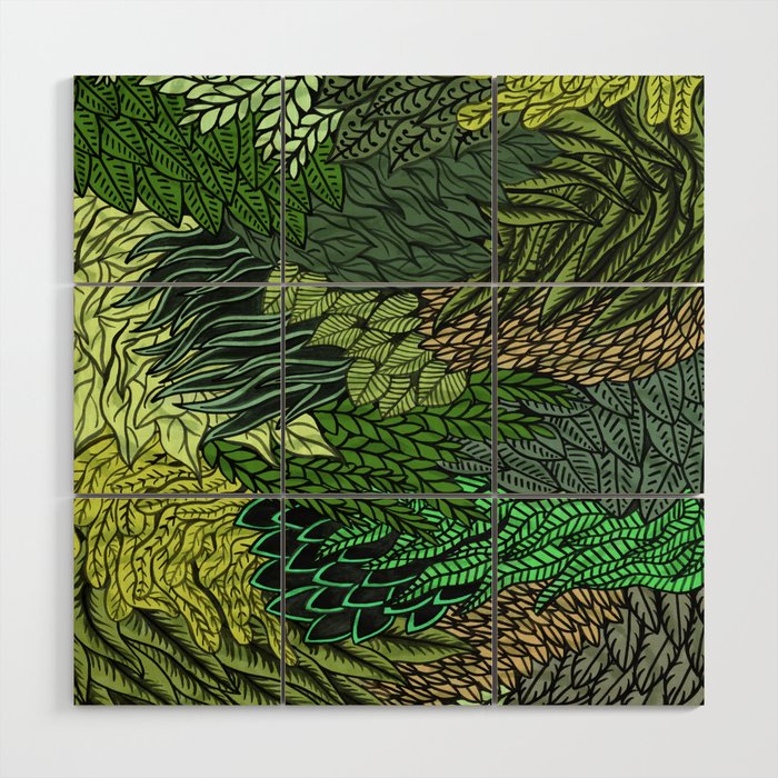 Leaf Cluster Wood Wall Art