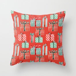 Christmas Morning // Red Throw Pillow