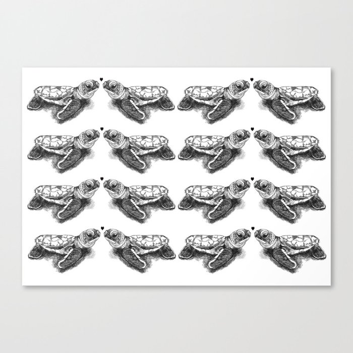 Turtley in Love Canvas Print