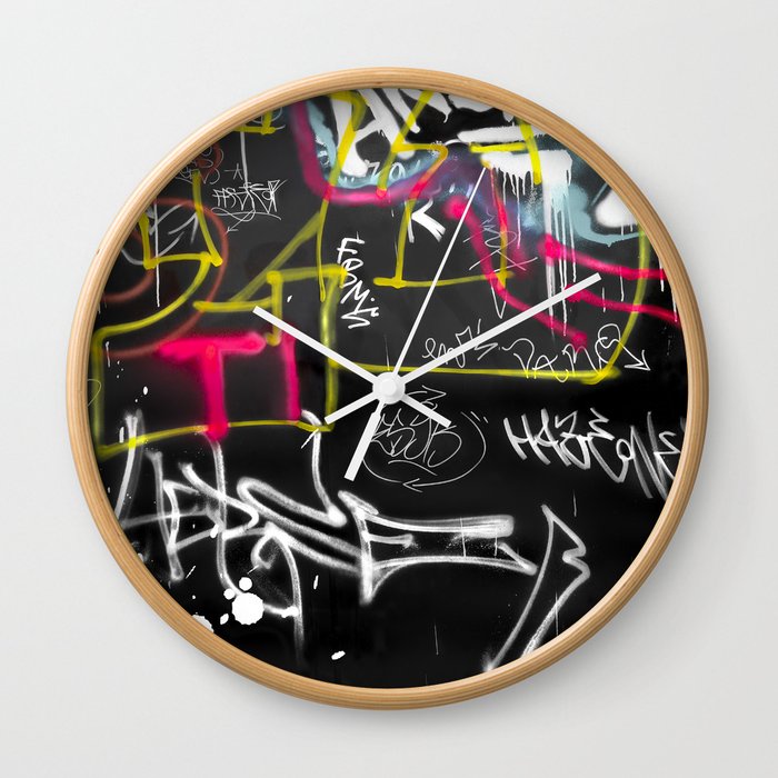 New York Traces - Urban Graffiti Wall Clock