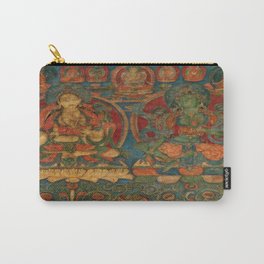 The White Tara and The Green Tara Carry-All Pouch | Painting, People, Digital, Vintage 