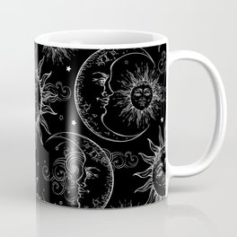 Black Magic Celestial Sun Moon Stars Mug