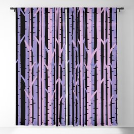 Abstract Birch Trees On Japanese Silk Very Peri Blackout Curtain