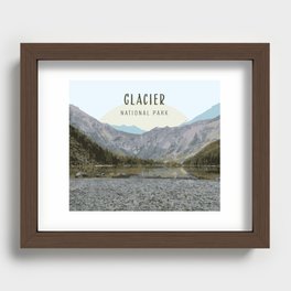 Glacier National Park Print Recessed Framed Print