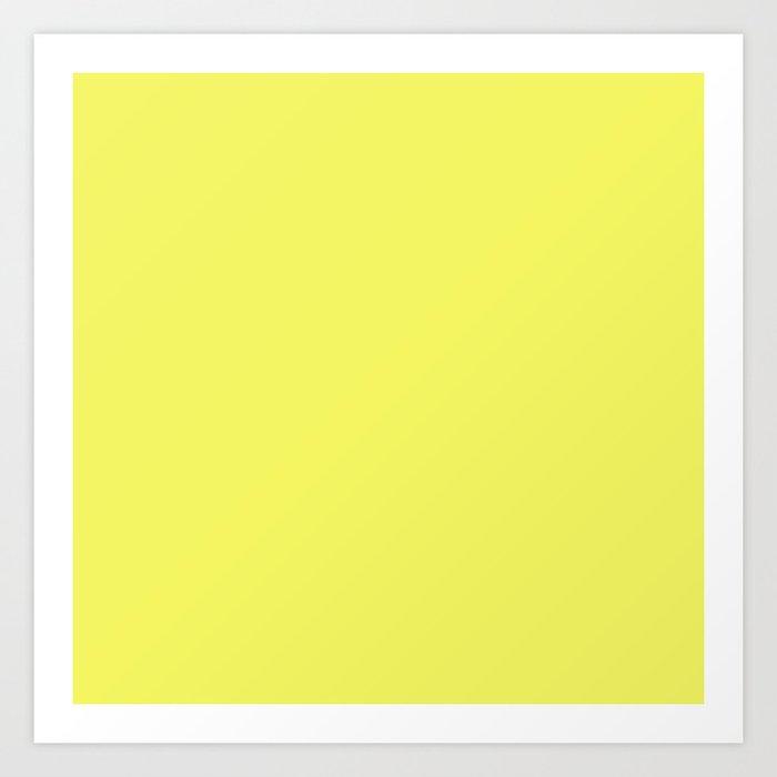Pastel Limelight Yellow 2018 Fall Winter Color Trends Art Print By Podartist Society6