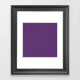 Purple Doodles Framed Art Print