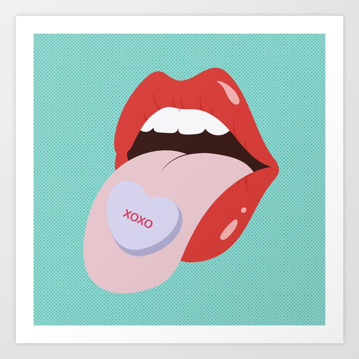 Tongue Candy - XOXO Art Print