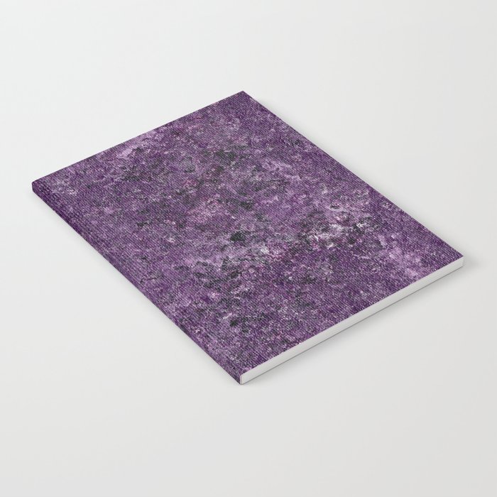 Violet Purple Lavender Black Sponge Painting Notebook