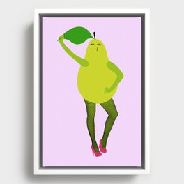 Pear Lady (Purple)  Framed Canvas