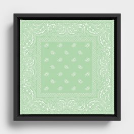 Bandana - Green  Framed Canvas