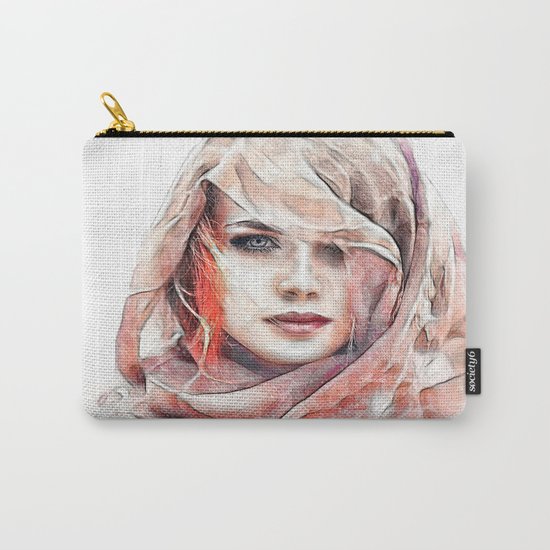 Girl under the scarf Carry-All Pouch