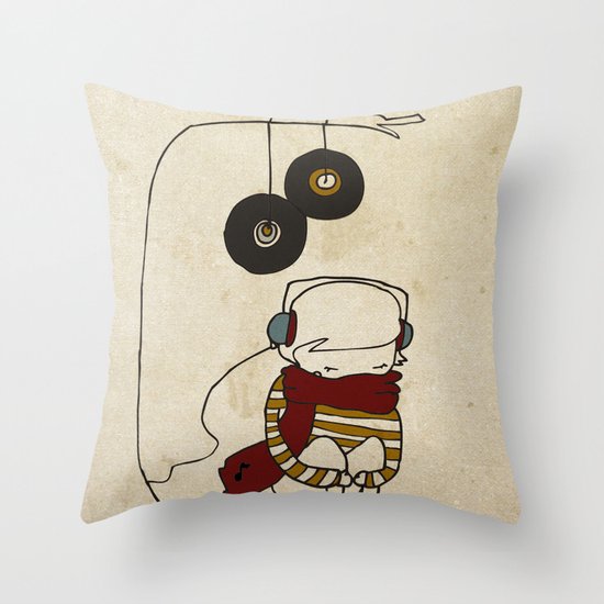 Music Tree Throw Pillow