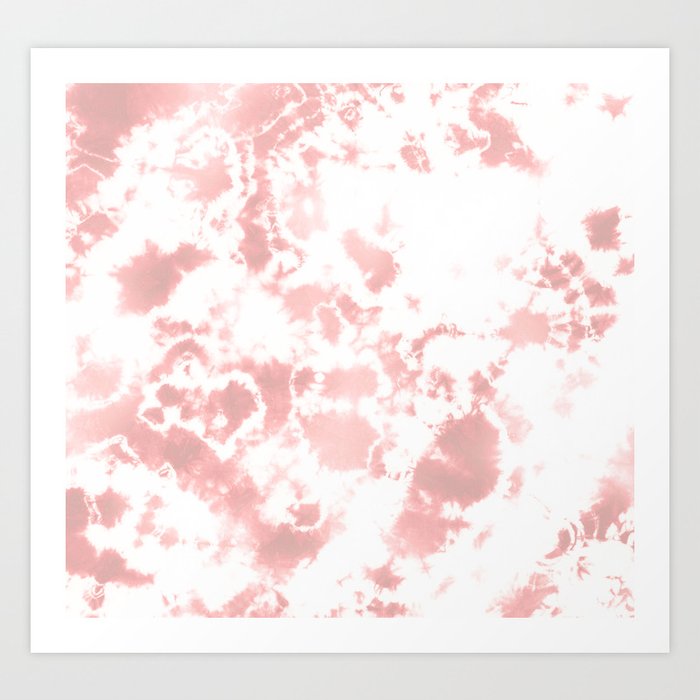 Shibori Clouds Blush Art Print