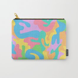 happy Carry-All Pouch | Digital, Curated, Blobs, Blocks, Bright, Colour, Drawing, Happy, Color, Pattern 
