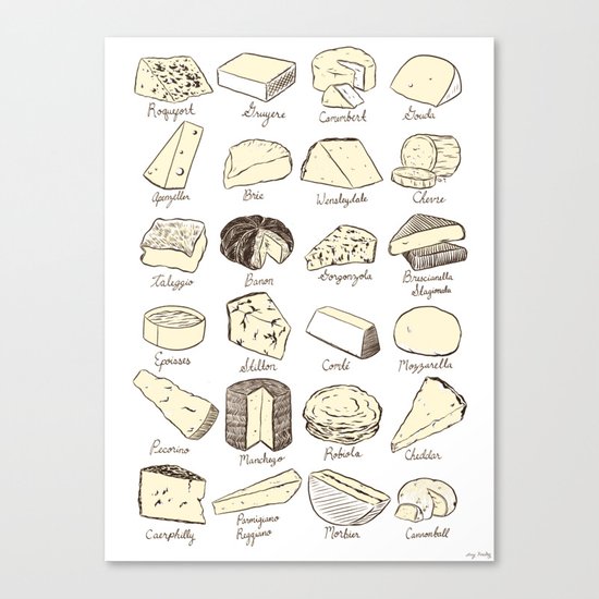 Cheeses is Love Canvas Print