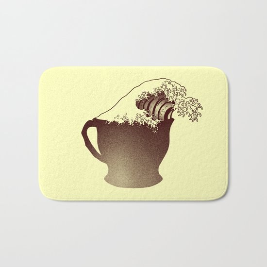 Coffee Wave Bath Mat