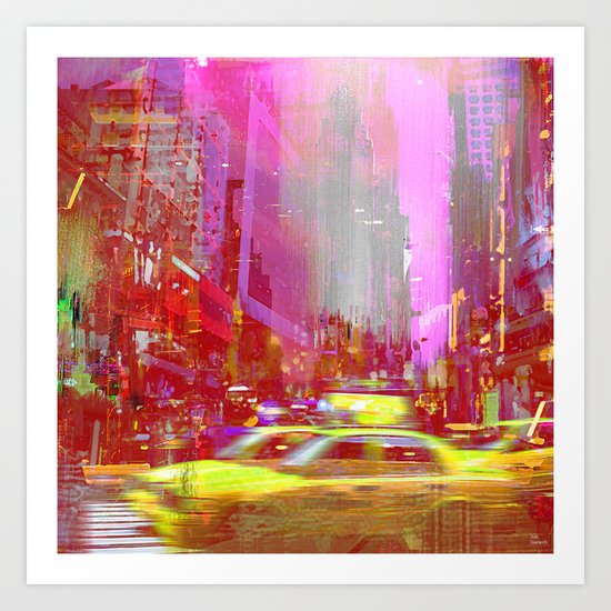 Moving to New York Art Print