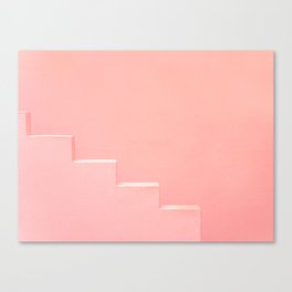 Pink steps of Muralla Roja Spain | Andalusia travel photography art pastel colored poster Canvas Print