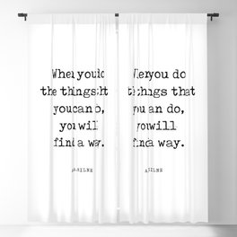 A A Milne Quote 08 - You will find a way - Literature - Typewriter Print Blackout Curtain