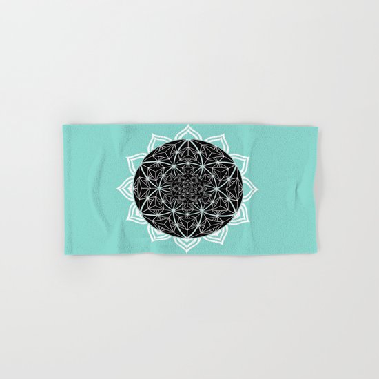 Teal Mandala Hand & Bath Towel