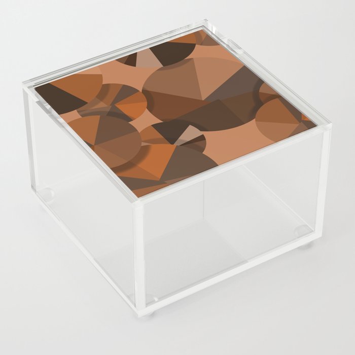 geomatric pattern - chocolate icecream Acrylic Box