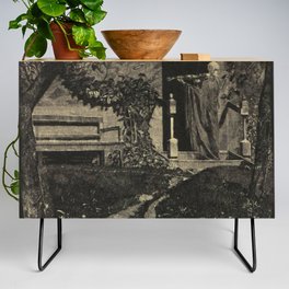 Death on a voilin Credenza