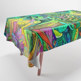 Neon Flowers Tablecloth