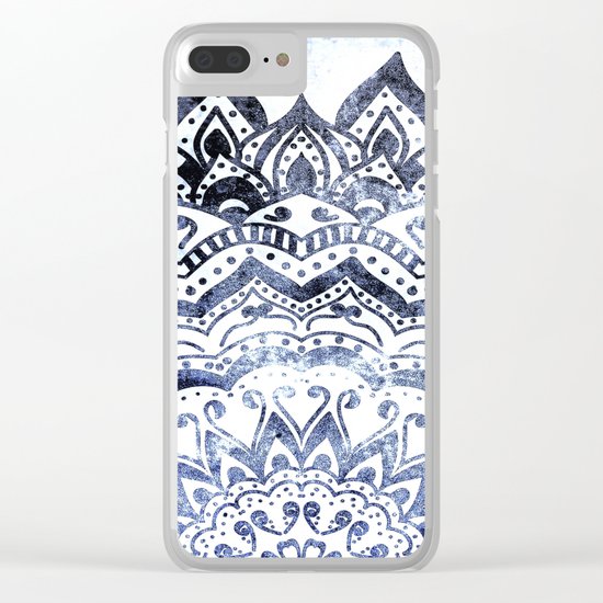 BLUE ORION JEWEL MANDALA Clear iPhone Case