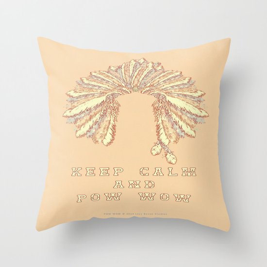 POW WOW - 043 Throw Pillow