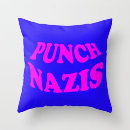 Punch Nazis Throw Pillow