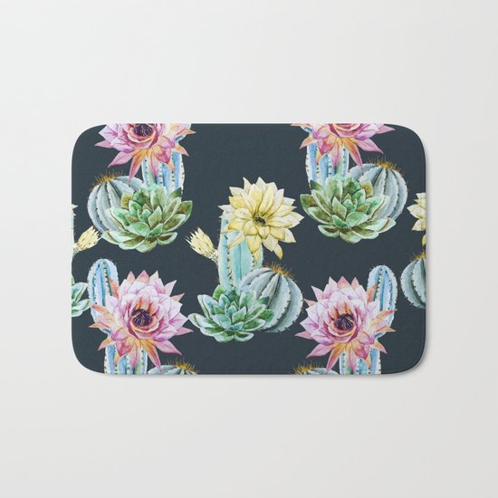 Cactus Pattern 07 Bath Mat