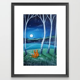 Moon gazers Framed Art Print