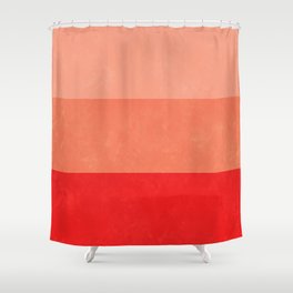 Red Grunge Stripes Shower Curtain