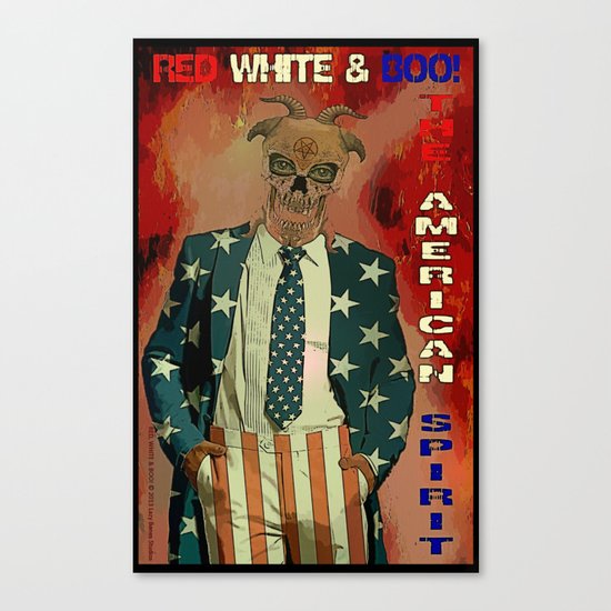 RED WHITE AND BOO - 003 Canvas Print