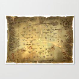 Sea of Thieves Map Canvas Print