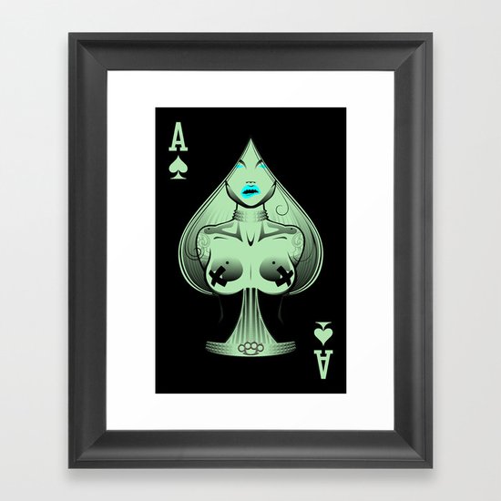 Ace of Spades Framed Art Print