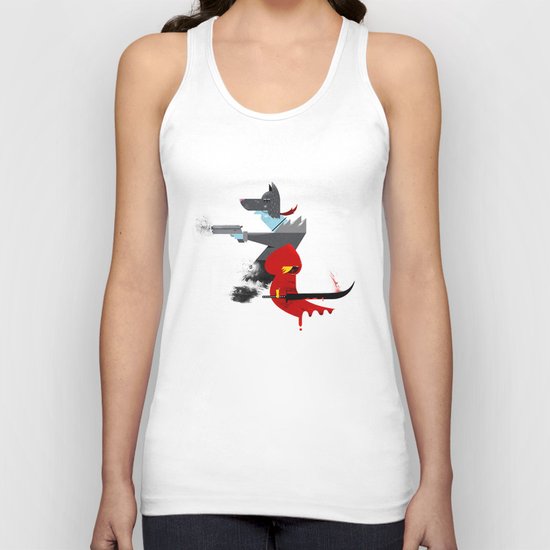 Red Hood & The Badass Wolf Redux Unisex Tank Top