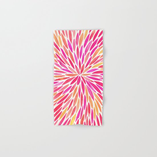 Watercolor Burst – Pink Ombré Hand & Bath Towel