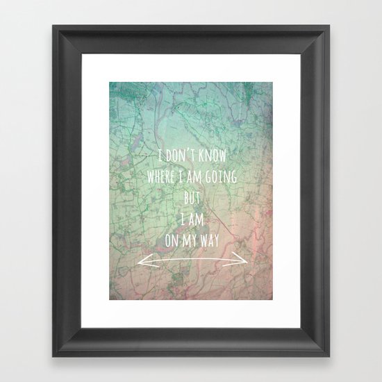 I'm On My Way Framed Art Print