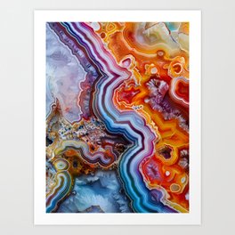 colorful agate  Art Print