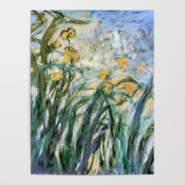 Claude Monet: Yellow Irises and Malva 1917 Poster